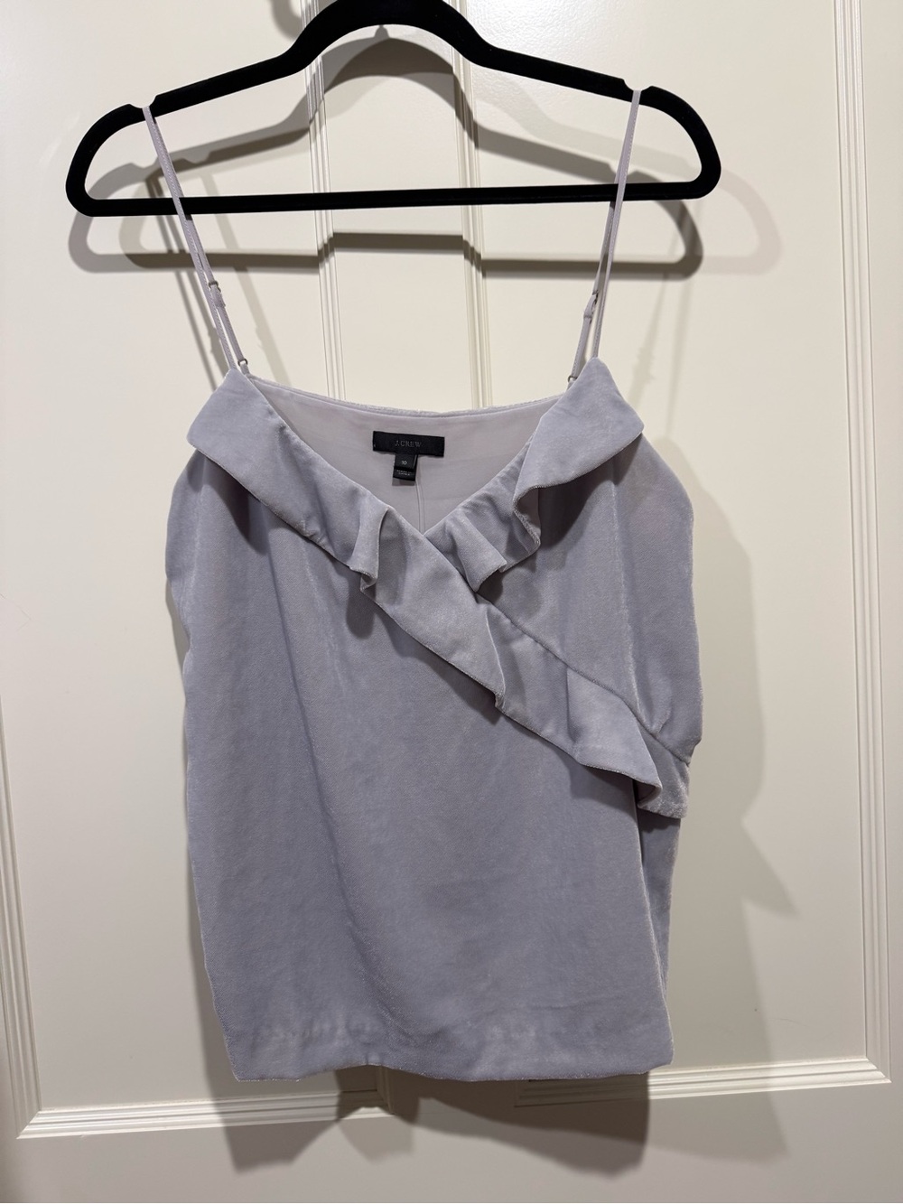 J. Crew Lavender Ruffled Spaghetti Strap Camisole